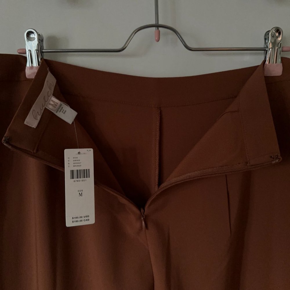 NWT ANTHROPOLOGIE - Stretch Flair Pants in Bronze – size M - Picture 9 of 11